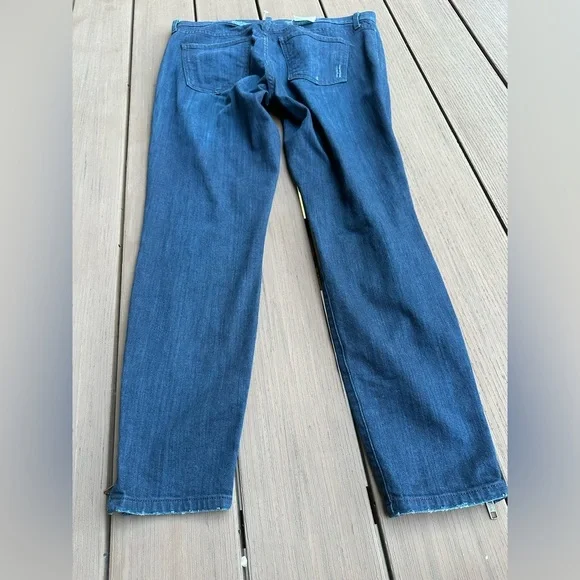 NWT Current Elliott The soho zip stiletto in torrent dark wash size 32 - Picture 6 of 9